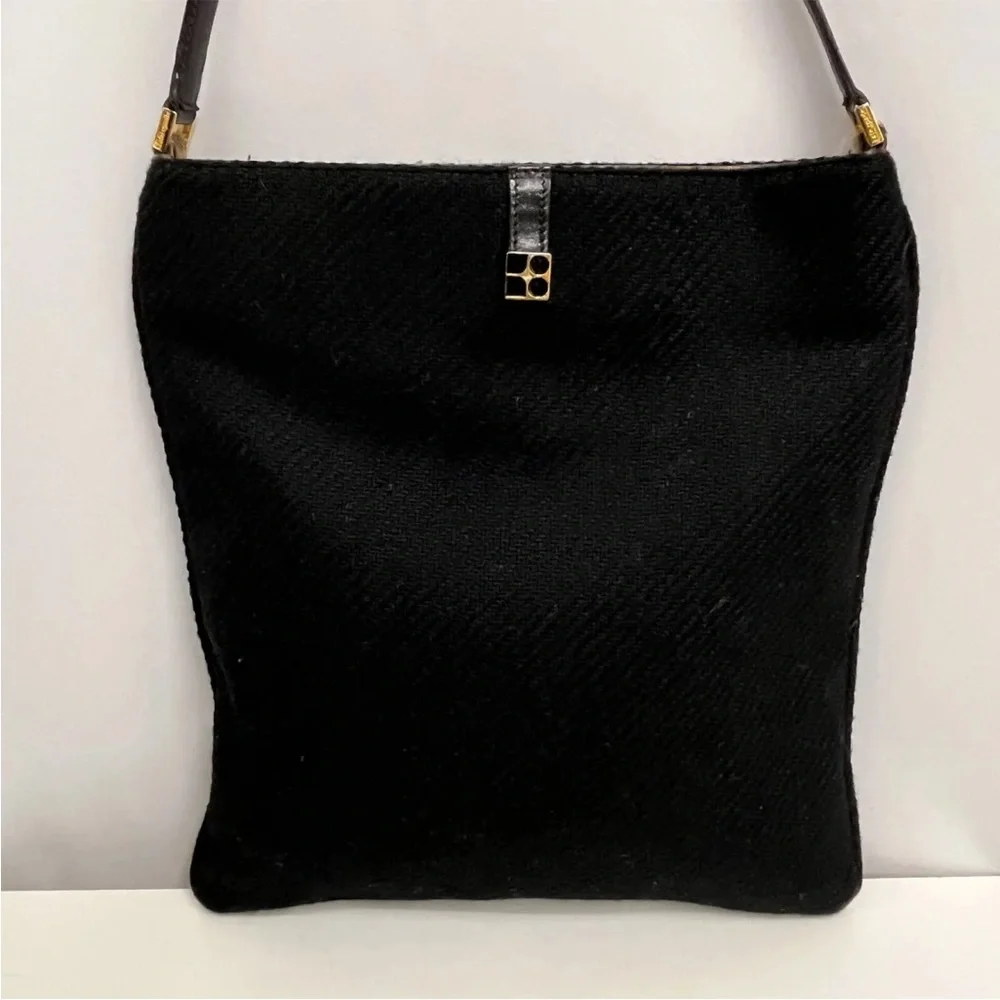 ❤️SOLD❤️ Kate Spade Wool Bag Black Animal Print Pony Hair Trim Made in Italy - Picture 2 of 11